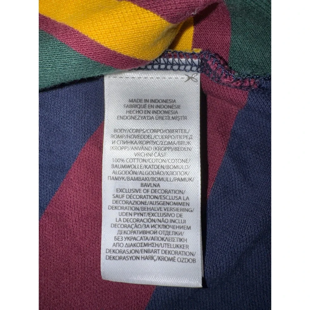 Polo Ralph Lauren Kids Multi Color Block Striped 1967 Polo Shirt Size 5